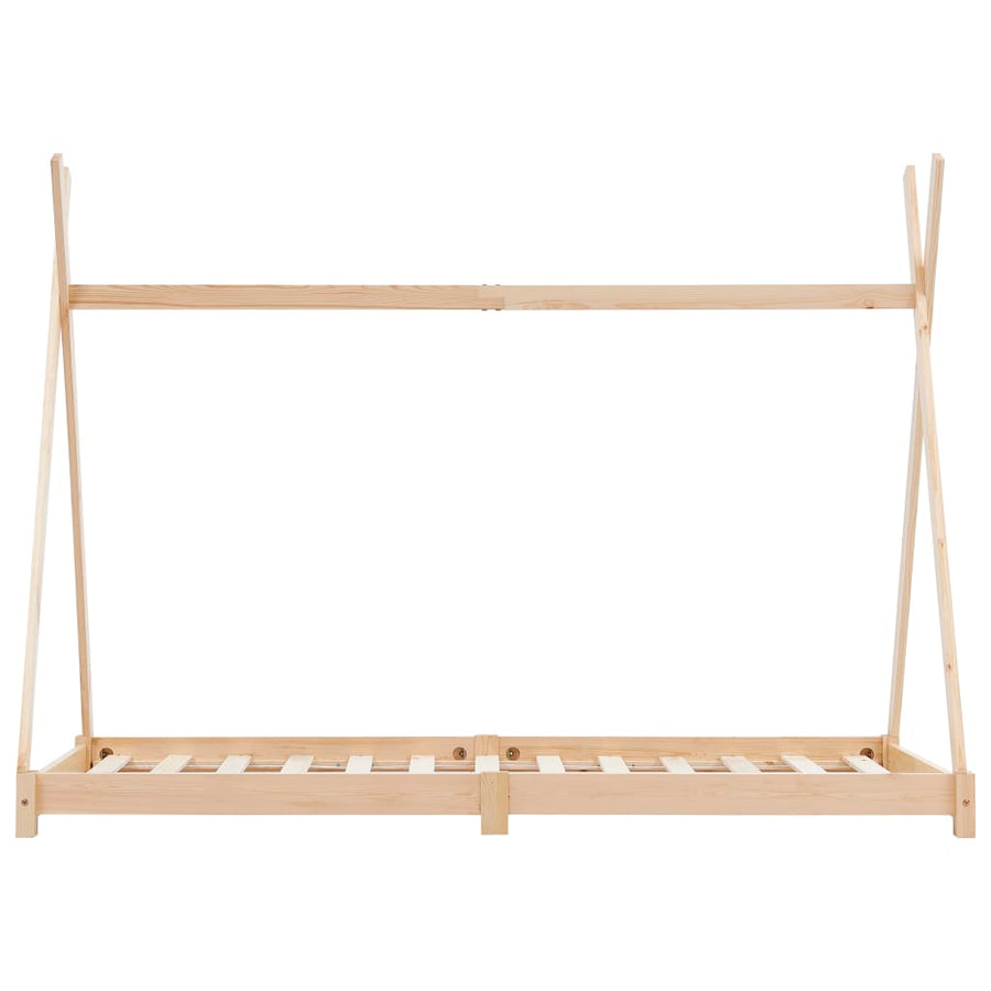 Kinderbedframe Massief Grenenhout 90 x 200 cm Bruin