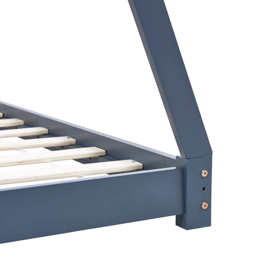 Kinderbedframe Massief Grenenhout 80 x 160 cm Grijs