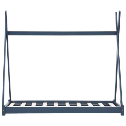 Kinderbedframe Massief Grenenhout 90 x 200 cm Grijs
