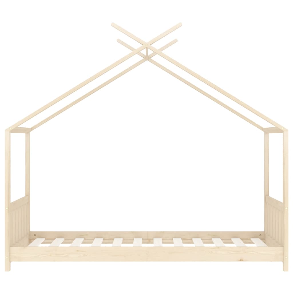 Kinderbedframe Massief Grenenhout 70 x 140 cm Bruin
