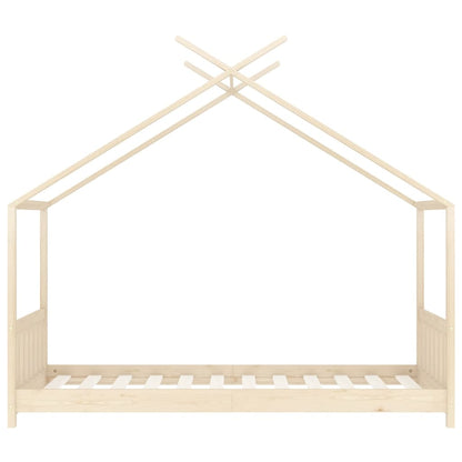 Kinderbedframe Massief Grenenhout 70 x 140 cm Bruin
