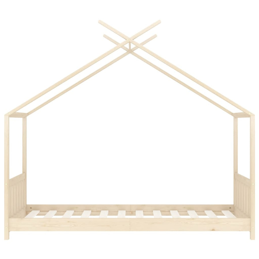 Kinderbedframe Massief Grenenhout 70 x 140 cm Bruin