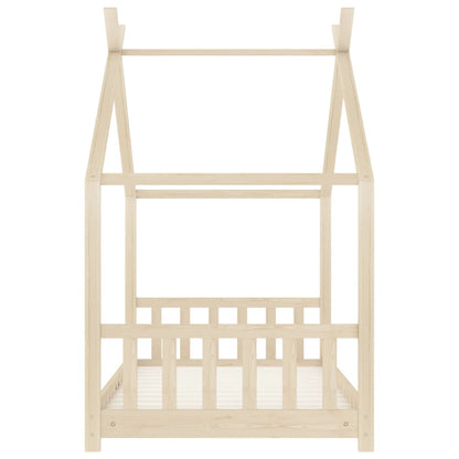 Kinderbedframe Massief Grenenhout 70 x 140 cm Bruin