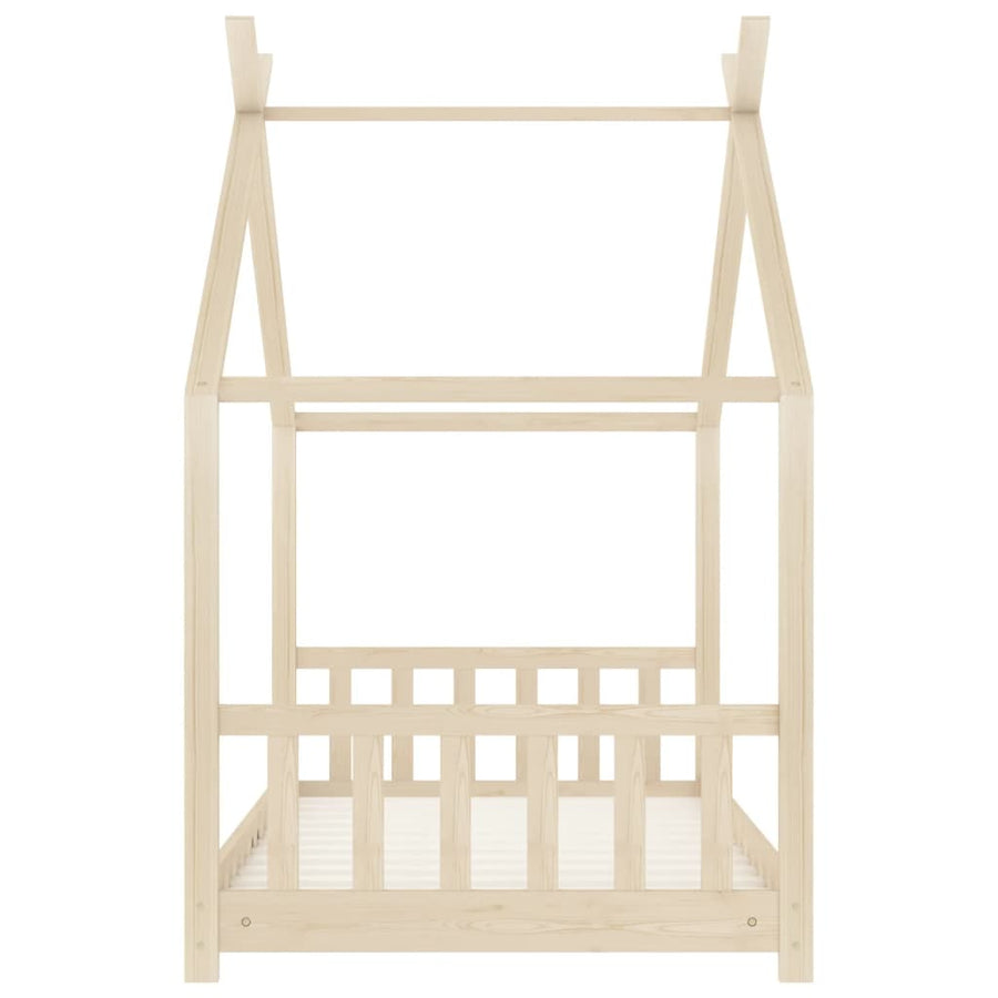 Kinderbedframe Massief Grenenhout 70 x 140 cm Bruin