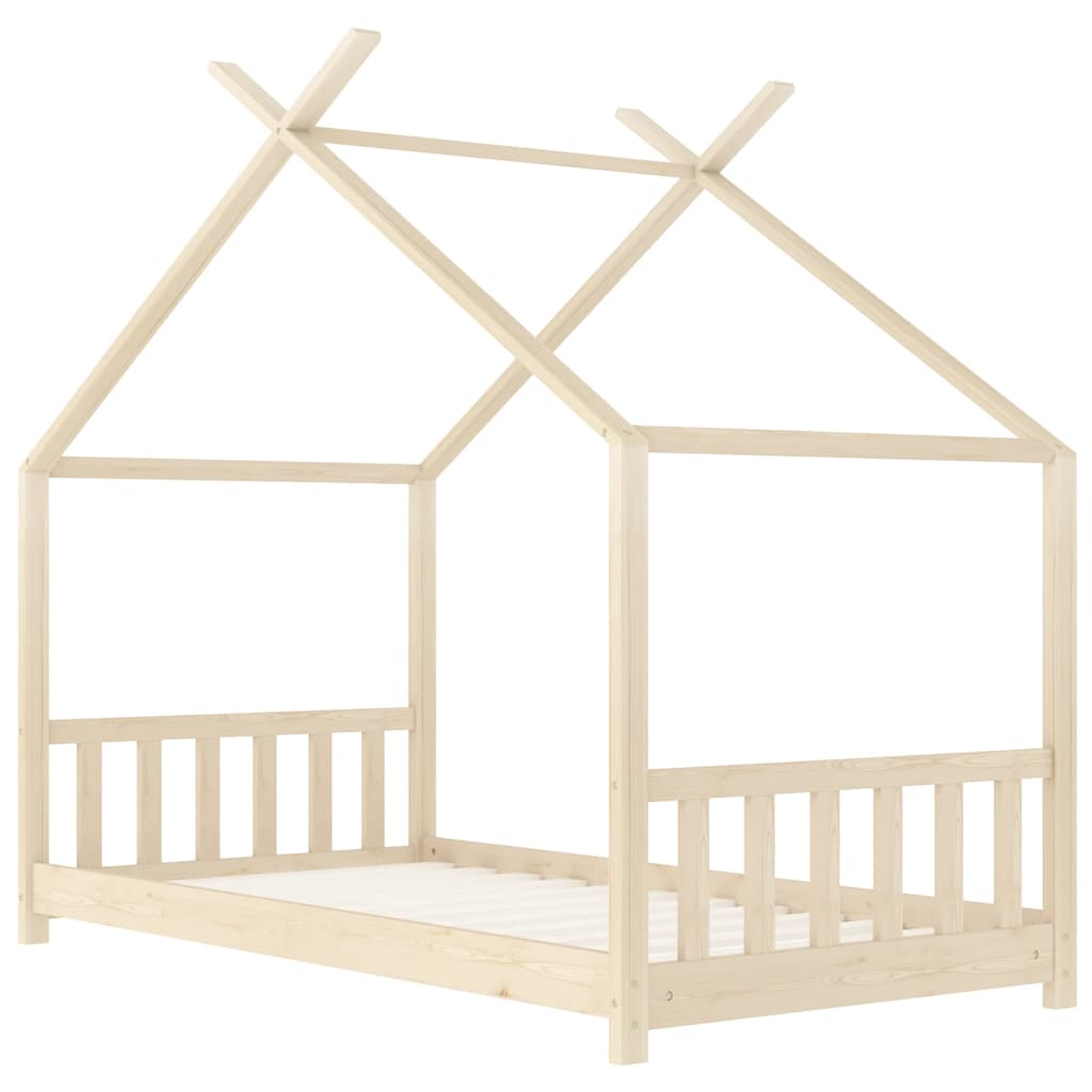 Kinderbedframe Massief Grenenhout 80 x 160 cm Bruin
