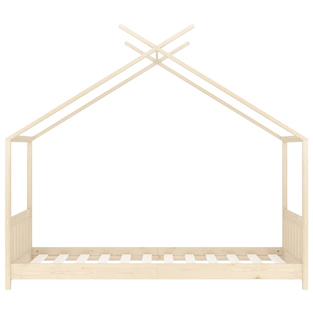 Kinderbedframe Massief Grenenhout 80 x 160 cm Bruin