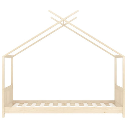 Kinderbedframe Massief Grenenhout 80 x 160 cm Bruin