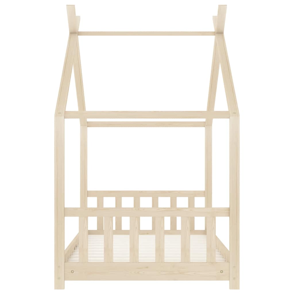 Kinderbedframe Massief Grenenhout 80 x 160 cm Bruin