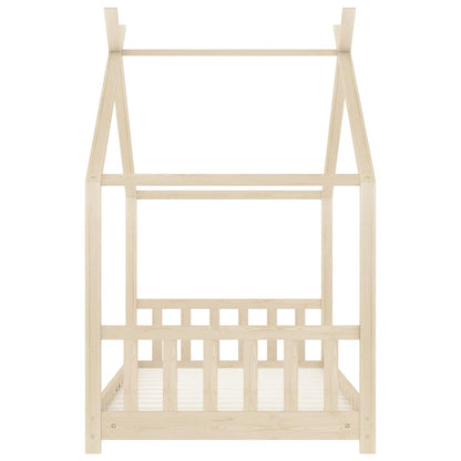 Kinderbedframe Massief Grenenhout 80 x 160 cm Bruin