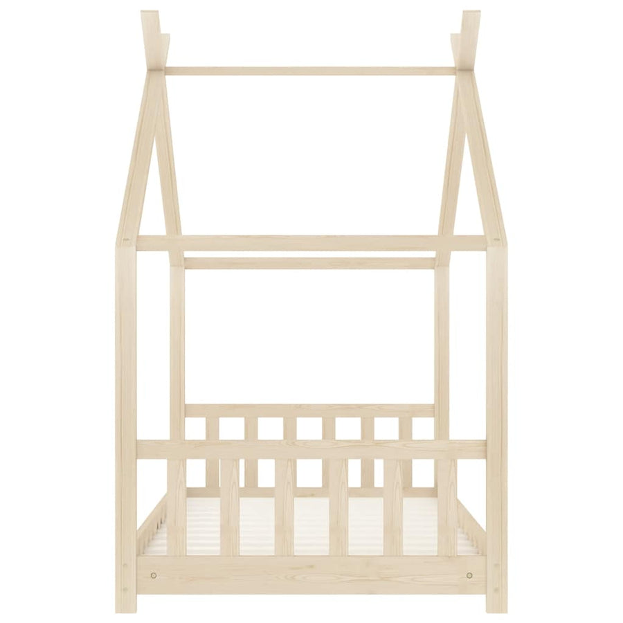 Kinderbedframe Massief Grenenhout 80 x 160 cm Bruin
