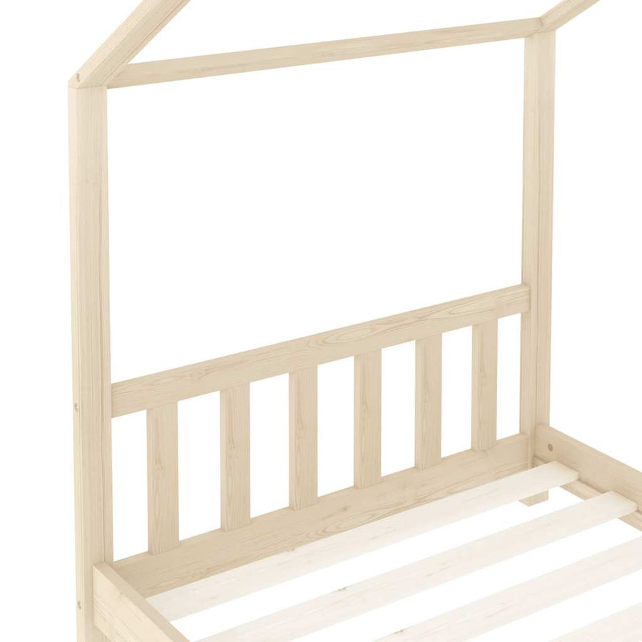 Kinderbedframe Massief Grenenhout 80 x 160 cm Bruin