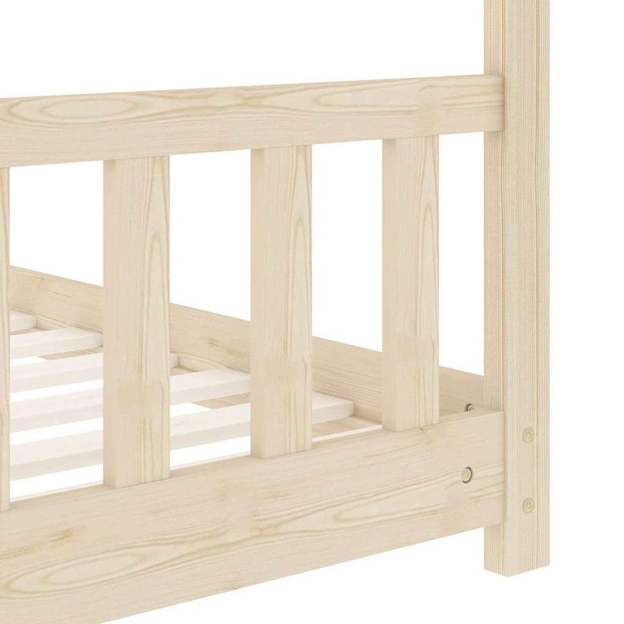 Kinderbedframe Massief Grenenhout 80 x 160 cm Bruin