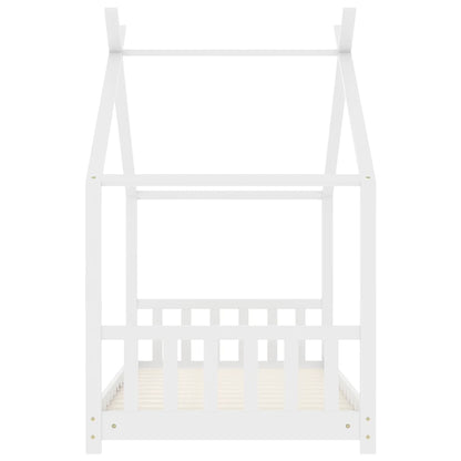 Kinderbedframe Massief Grenenhout 80 x 160 cm Wit