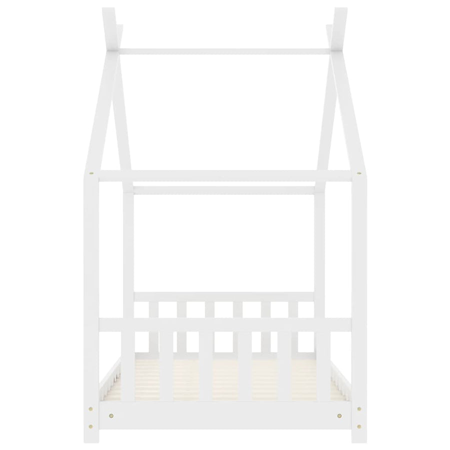 Kinderbedframe Massief Grenenhout 80 x 160 cm Wit