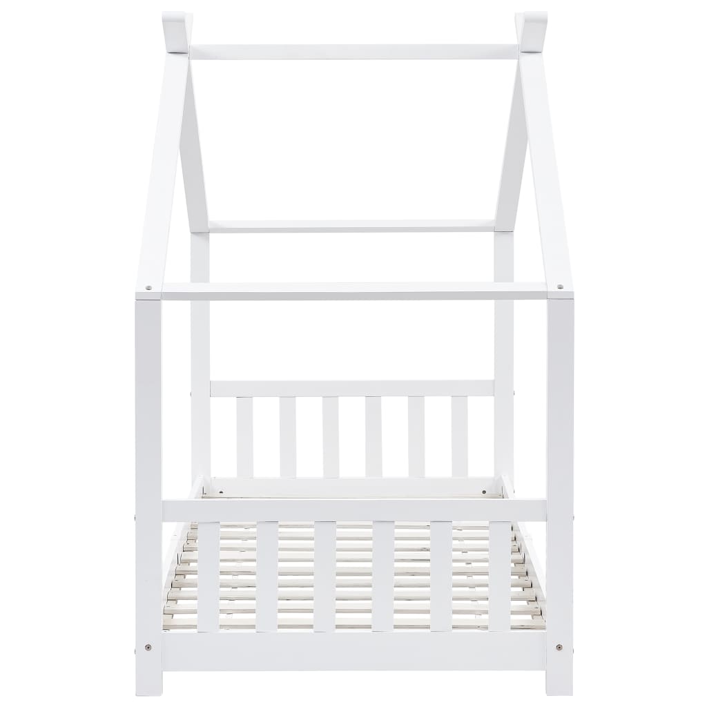 Kinderbedframe Massief Grenenhout 90 x 200 cm Wit