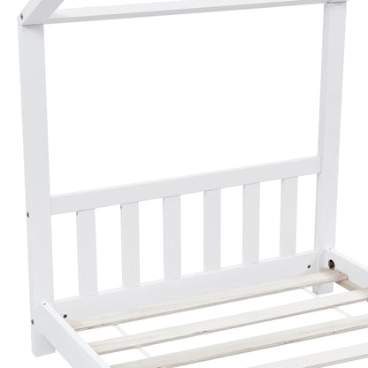 Kinderbedframe Massief Grenenhout 90 x 200 cm Wit