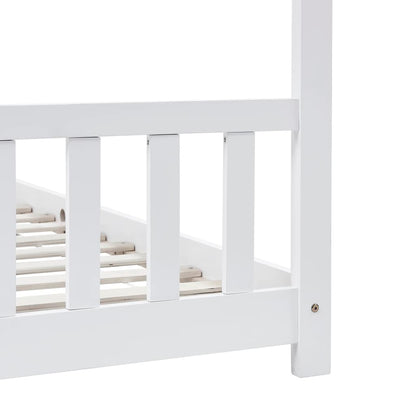 Kinderbedframe Massief Grenenhout 90 x 200 cm Wit