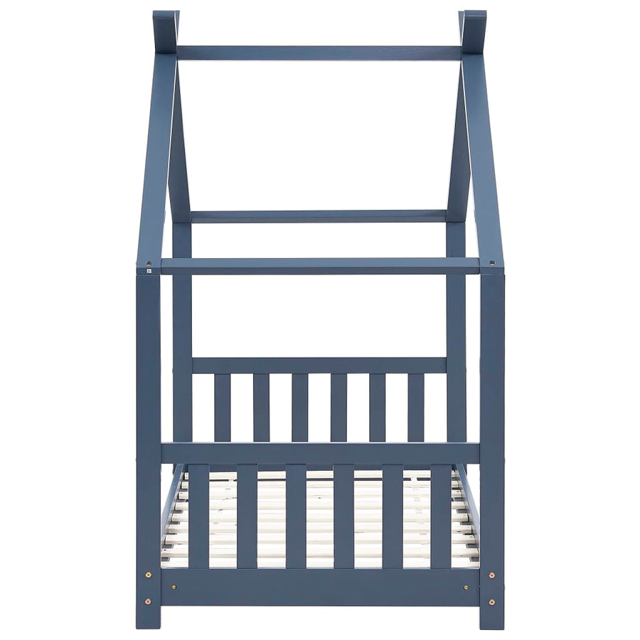 Kinderbedframe Massief Grenenhout 80 x 160 cm Grijs