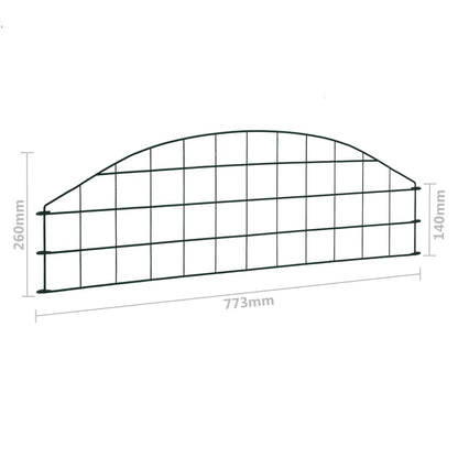 Schuttingset Gebogen 77,3X26 Cm Groen 77.3 x 26 cm