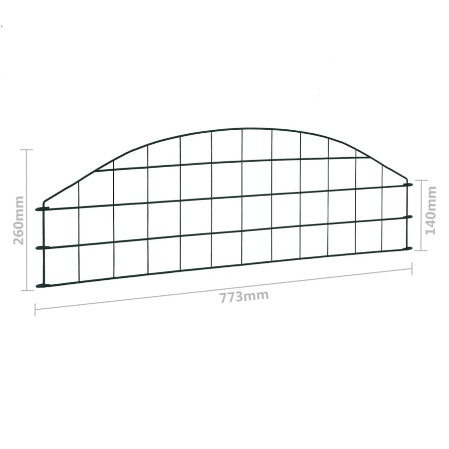 Schuttingset Gebogen 77,3X26 Cm Groen 77.3 x 26 cm