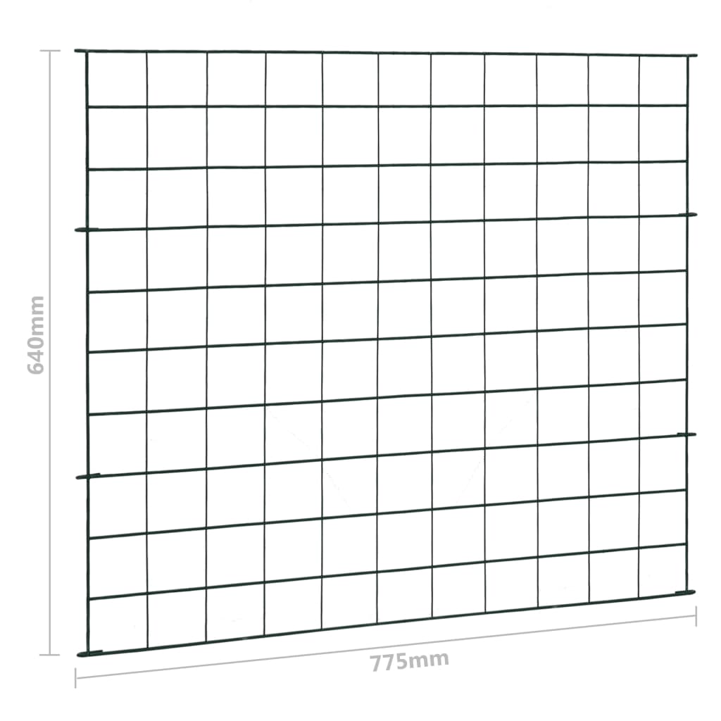 Schuttingset 77,5x64 cm groen 77.5 x 64 cm