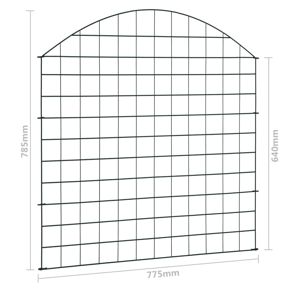 Schuttingset gebogen 77,5x78,5 cm groen 77.5 x 78.5 cm