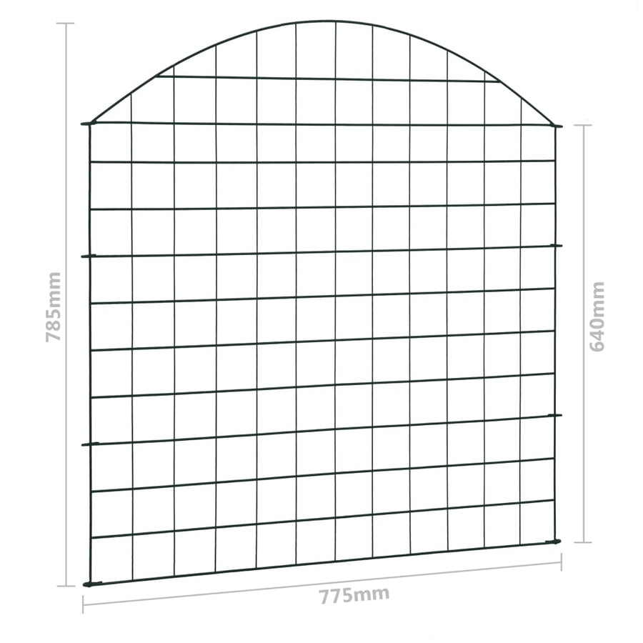 Schuttingset gebogen 77,5x78,5 cm groen 77.5 x 78.5 cm