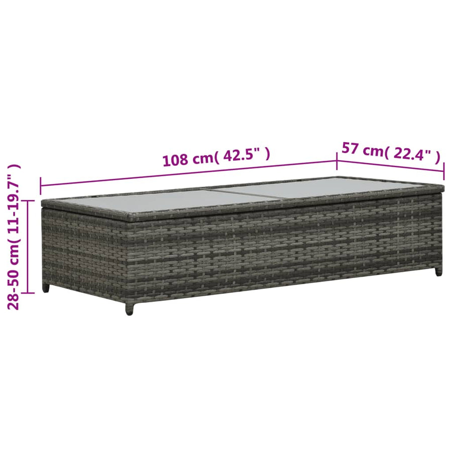 Loungeset Met Kussens Poly Rattan Antraciet