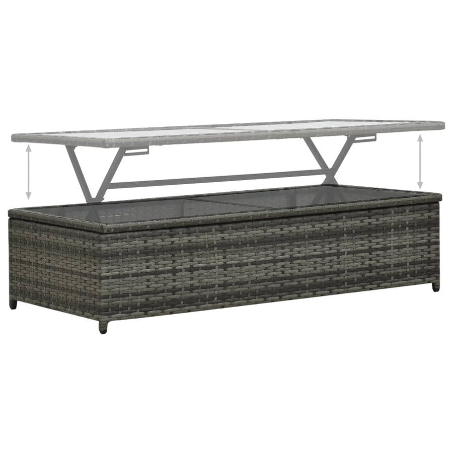 Loungeset Met Kussens Poly Rattan Antraciet