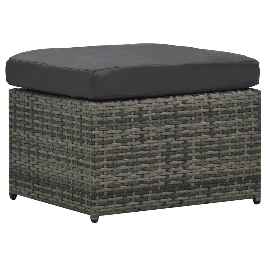 Loungeset Met Kussens Poly Rattan Antraciet