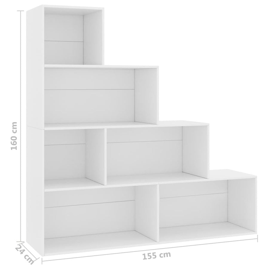 Boekenkast/Kamerscherm 55X24X60 Cm Bewerkt Hout Wit