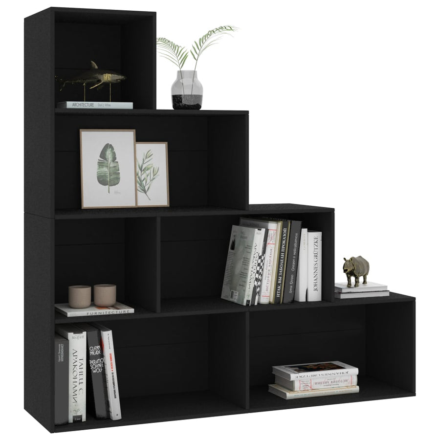 Boekenkast/Kamerscherm 55X24X60 Cm Bewerkt Hout Zwart