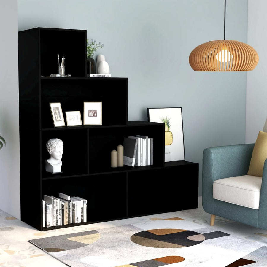 Boekenkast/Kamerscherm 55X24X60 Cm Bewerkt Hout Zwart
