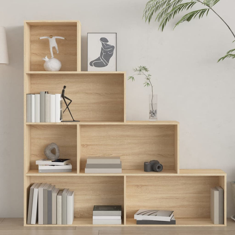 Boekenkast/Kamerscherm 55X24X60 Cm Bewerkt Hout Sonoma eiken