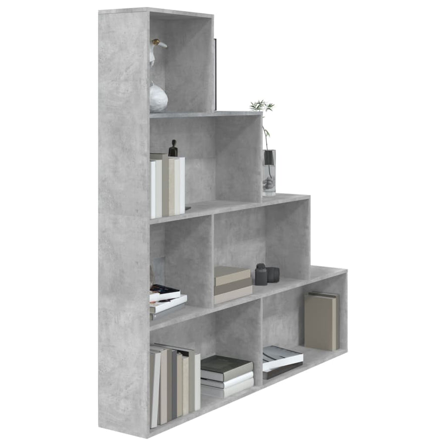Boekenkast/Kamerscherm 55X24X60 Cm Bewerkt Hout Betongrijs
