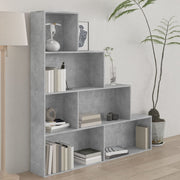 Boekenkast kamerscherm 155x24x160 cm bewerkt hout betongrijs