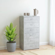 Dressoir 50x34x96 cm bewerkt hout betongrijs