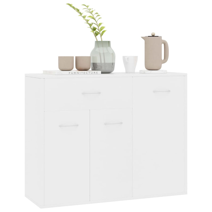 Dressoir 88X30X70 Cm Bewerkt Hout Wit