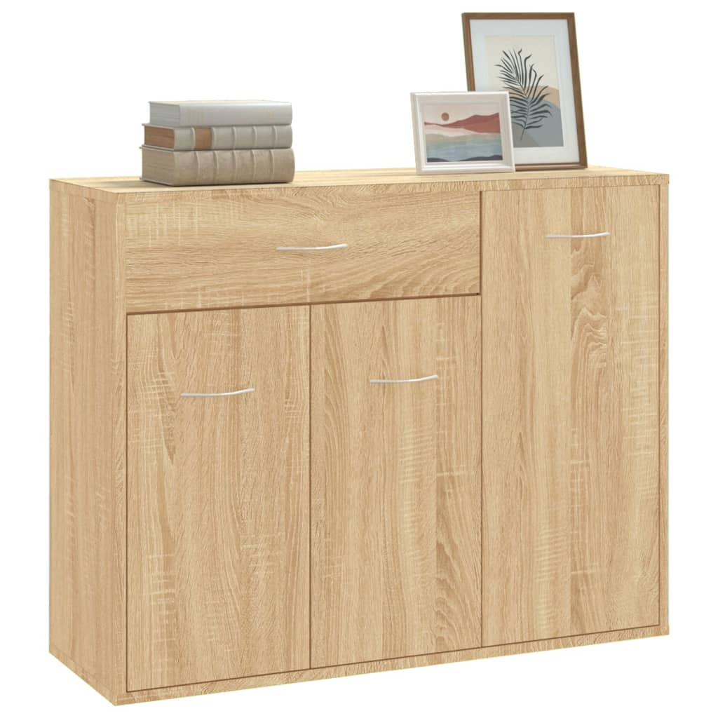 Dressoir 88X30X70 Cm Bewerkt Hout Kleurig Sonoma eiken