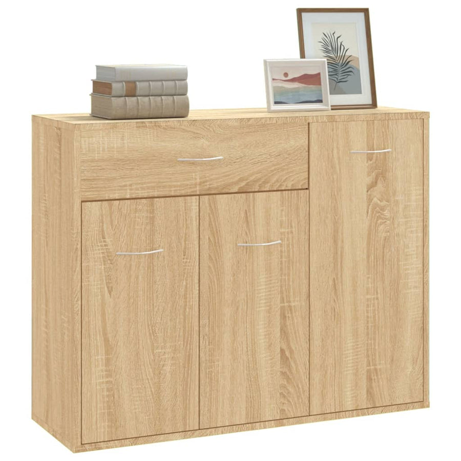 Dressoir 88X30X70 Cm Bewerkt Hout Kleurig Sonoma eiken