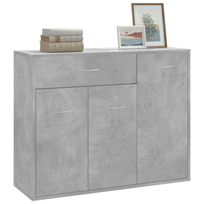 Dressoir 88X30X70 Cm Bewerkt Hout Betongrijs