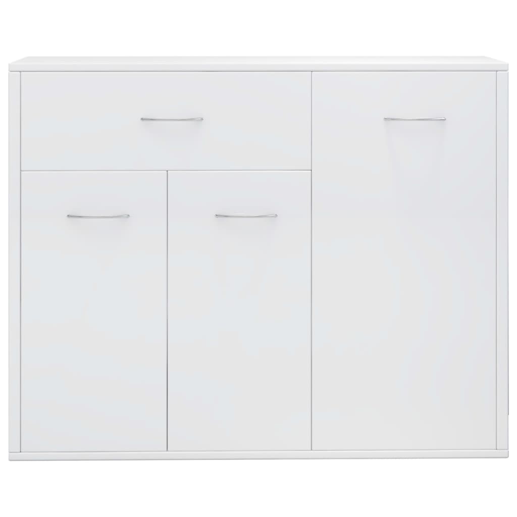 Dressoir 88X30X70 Cm Bewerkt Hout Hoogglans wit