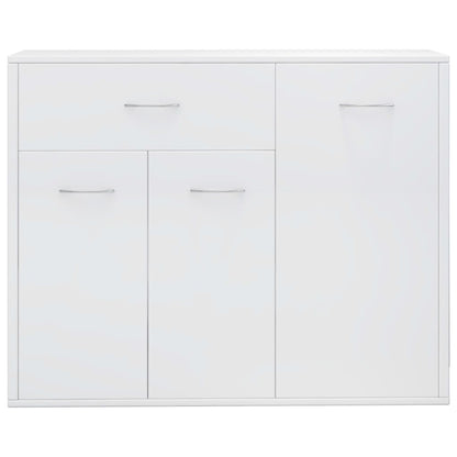 Dressoir 88X30X70 Cm Bewerkt Hout Hoogglans wit