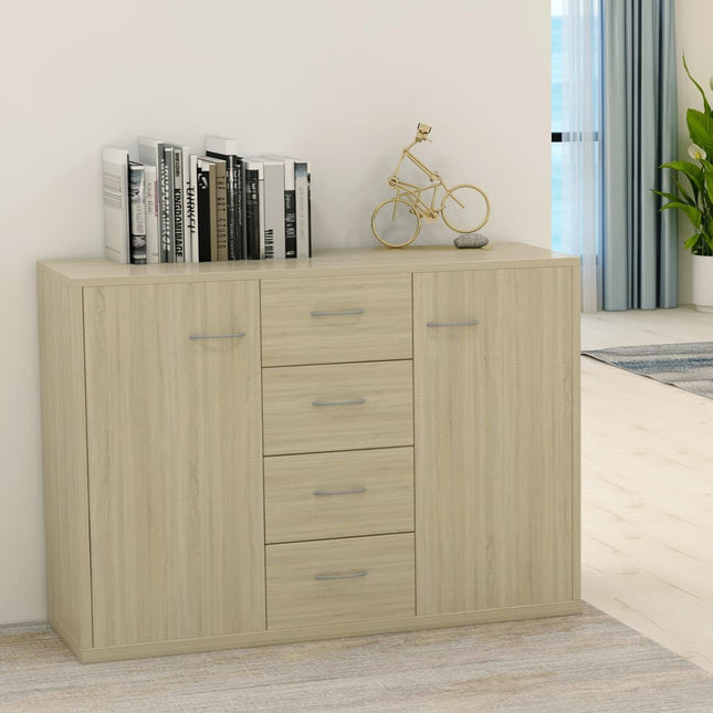 Dressoir 88X30X65 Cm Spaanplaat Kleurig Sonoma eiken