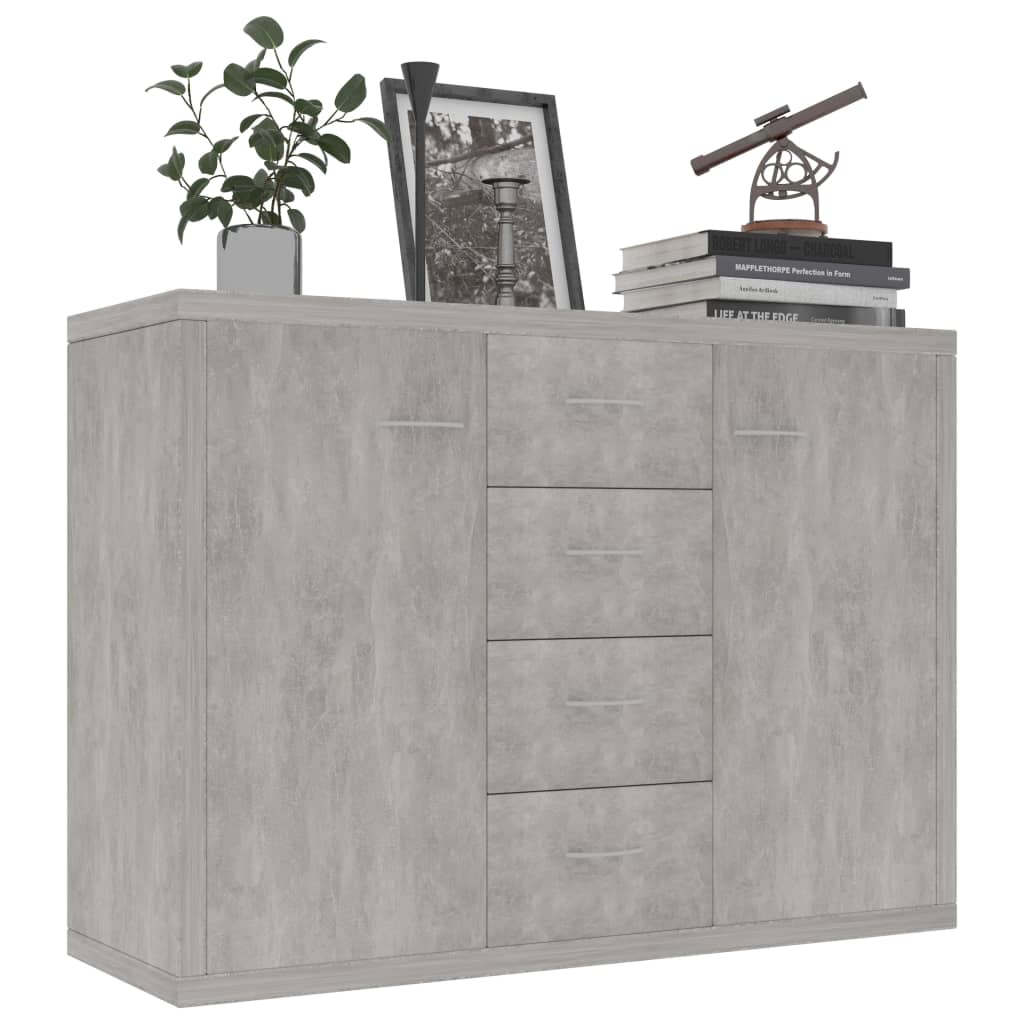 Dressoir 88X30X65 Cm Spaanplaat Betongrijs