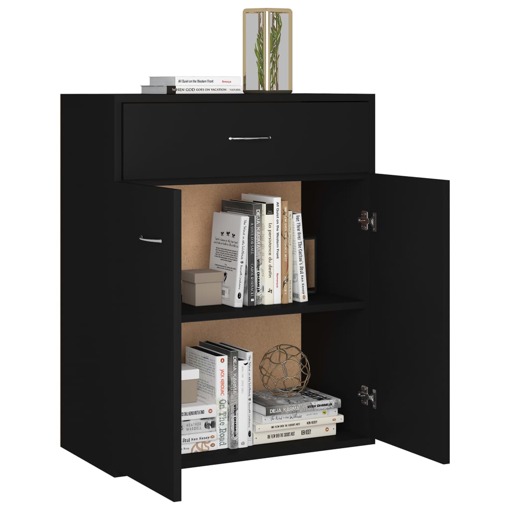 Dressoir 60X30X75 Cm Spaanplaat Zwart