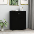 Dressoir 60x30x75 cm spaanplaat zwart wandmontage
