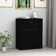 Dressoir 60x30x75 cm spaanplaat zwart wandmontage