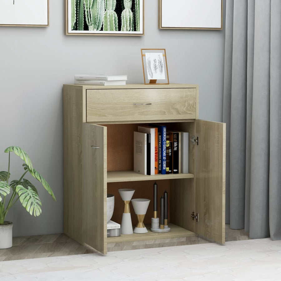 Dressoir 60x30x75 cm spaanplaat sonoma eikenkleurig Sonoma eiken