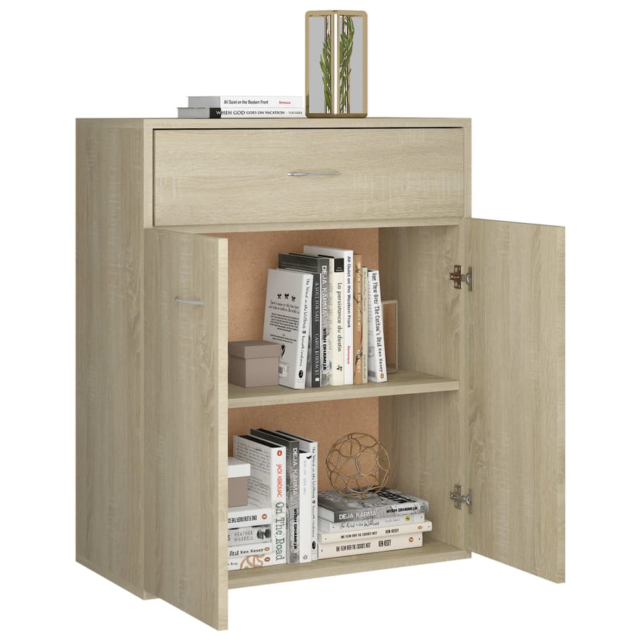 Dressoir 60x30x75 cm spaanplaat sonoma eikenkleurig Sonoma eiken